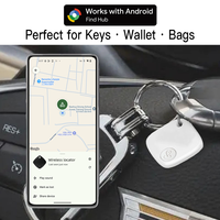 Traceur GPS intelligent Android pour animaux de compagnie, design discret en plastique noir, écran OLED, compatible iOS, contrôle par application, localisateur intelligent