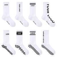 Chaussettes de yoga et de Pilates antidérapantes avec logo personnalisé pour femmes et hommes, coussinets de compression, sport, gym, exercice, respirantes, en coton