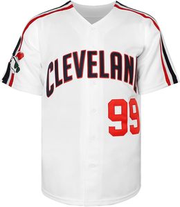 Camicia da uomo <span class=keywords><strong>Ricky</strong></span> Vaughn 99 film da Baseball maglia sportiva giovanile blu scuro grigio bianco Plus Size Hip Hop Baseball Softball - Product Image 2