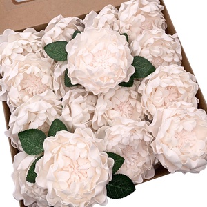 Scatola di Fiori in Schiuma PE per Commercio Transfrontaliero, Peonie Artificiali da 8 cm con Foglie e Steli, Stile Moderno, Bouquet da Sposa, Morbido ed Ecologico - Product Image 2