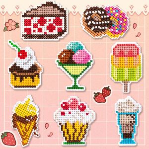 New Design <b>Iron</b> on Embroidered Block Style Ice Cream Cake Donut Desert Patch for Clothes Bag Decoration - Product Image 1