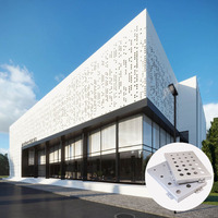Revêtement mural perforé en aluminium moderne, panneau de façade extérieure pour centre commercial et hôtel