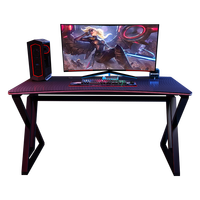 G5 RGB Bureau de jeu à hauteur réglable Design moderne avec LED et matériau de surface en MDF pour la maison, le bureau et la salle de jeux Ergonomique