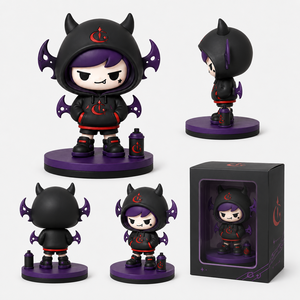 Figura de PVC de Chica <span class=keywords><strong>Anime</strong></span> con Capucha de Demonio, Estilo Chica Rebelde, Muñeca Coleccionable de PVC, Juguete Artístico para Tienda de Cajas Sorpresa - Product Image 5