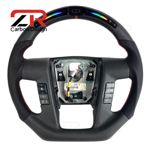 Volant personnalisé avec écran LED en fibre de carbone mate pour Ford <span class=keywords><strong>Raptor</strong></span> F150 6.2 F-150 F250 F350 2009 2010 2011 2012 <span class=keywords><strong>2013</strong></span> 2014 - Product Image 1