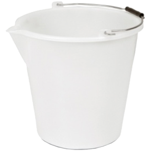 10 Lt White Spout Bucket for <b>Commercial</b> <b>Cleaners</b> - Product Image 1