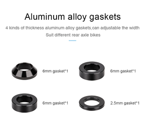 GEWAGE Axe traversant en alliage d'aluminium noir pour accessoires de vélo de remorque, 3 tailles, outil de cyclisme pour vélos de route et VTT - Product Image 4