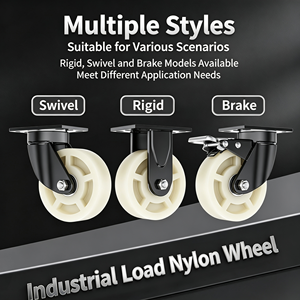 Polyurethane Caster Wheels 4 Inch Light Tan Flat Type Ball Bearing No Brake 95×65 mm Base Plate for Warehousing Logistics - Product Image 3