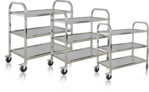 Table de chariot à repas extérieur mobile de chariot de nourriture d'acier inoxydable de service commercial de 6 couches - Product Image 4