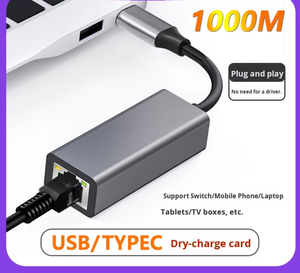 Adaptateur USB C vers Ethernet Gigabit <span class=keywords><strong>RJ45</strong></span> Convertisseur Réseau LAN pour Ordinateur Portable MacBook Pro Air, Commande en Gros Prix Bas - Product Image 2