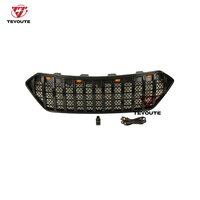 TEYOUTE Accessoires Extérieurs Modifiés Grille Avant Chromée avec Lumières Compatible avec HYUNDAI SANTA FE 2013-2016