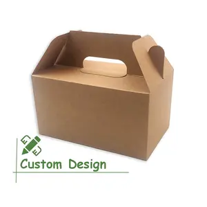 24 Stunden Zitat Custom Print Kraft papier box Lebensmittel qualität Fried Chicken Takeout Box