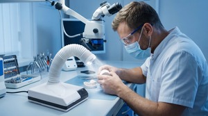 High Quality Dental Laboratory Vacuum <b>Cleaner</b> 60w Strong Suction <b>Extractor</b> Desktop Dust Collector - Product Image 6