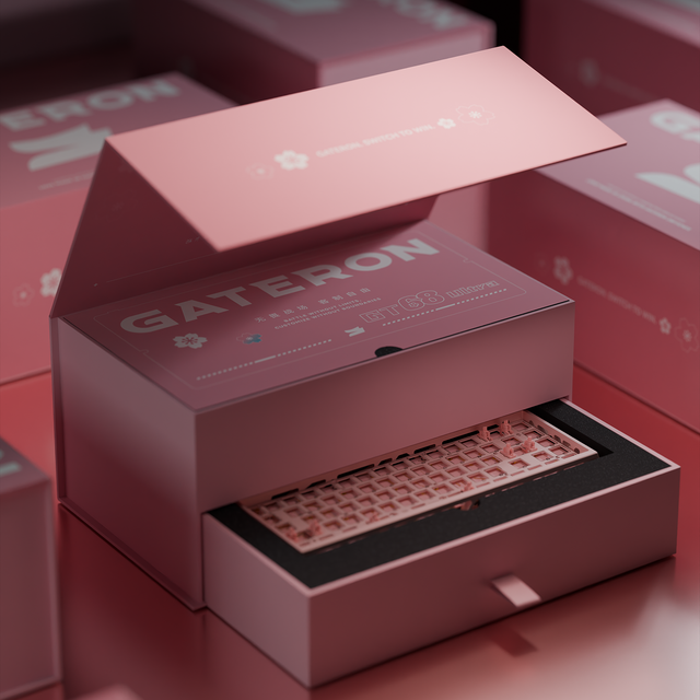 GATERON X Sikakeyb FORT68 Sakura Collab Limited GT68Ultra PCB Edition Set68%Hall Sensor Magnetic Keyboard Premium Retail Package