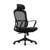 Chaise de bureau exécutive moderne neuve en fer avec dossier en maille, ergonomique, pivotante et réglable en hauteur