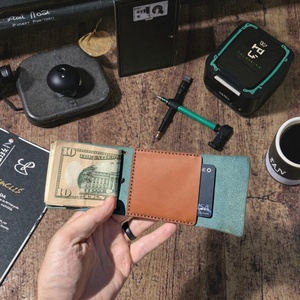 Cartera Corta Unisex de Cuero Genuino Crazy Horse, Estilo Vintage, con Ranuras para Tarjetas, Anti-Robo, a la Moda - Product Image 2