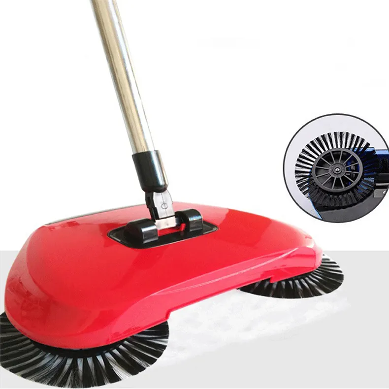 Extenclean 2 In 1 Manual Use No Electric Floor Lazy Sweeper Hand Pushing Magic Broom Sweeper