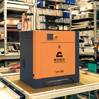 Compresor de Aire de Tornillo Lubricado Industrial con Inversor de 7.5kw LV-10HP 8 bar Configuración Estacionaria 185 CFM Motor Refrigerado por Aire