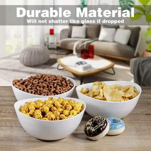 Tazones Grandes para Ensalada de 42 oz, Tazones de Plástico para Servir Ensalada, Ramen, Sopa, Avena, Cereal, Bocadillos, Palomitas de Maíz, Aptos para Microondas - Product Image 6