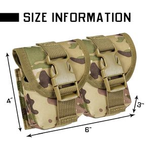 Pochettes tactiques-Pochette à <span class=keywords><strong>grenade</strong></span> double <span class=keywords><strong>frag</strong></span>, sacs à outils Molle EDC - Product Image 5