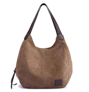 Nouveau sac en toile, sac à main décontracté, sac à bandoulière, sac de shopping multi-usages pour femmes avec logo personnalisé - Product Image 1