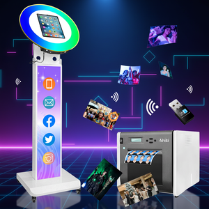 Machine Photobooth iPad <span class=keywords><strong>Prix</strong></span> Usine Impression Instantanée Lumière RGB Télécommande Kiosque Photo Selfie en Métal <span class=keywords><strong>Location</strong></span> de Photobooth - Product Image 1