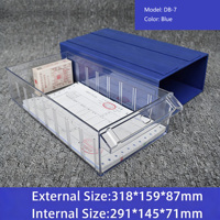 Boîte de rangement moderne en plastique transparent empilable avec séparateurs pour l'organisation des fournitures de bricolage et de couture à la maison