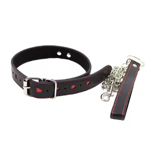 <span class=keywords><strong>Sexy</strong></span> in pelle Cosplay collari a catena con guinzaglio BDSM amore fetish colletto per adulti Lingerie accessori per il sesso per donna - Product Image 2