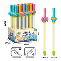 Canon à eau en plastique RS Cartoon, type extensible, pour jeux aquatiques d'été en plein air, jouets pour enfants, unisexe, vente en gros, pack cadeau
