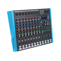 Console de mixage audio professionnelle 8/12/16 canaux avec 99 effets DSP, contrôleur DJ/consolé de mixage audio pour enregistrement USB et lecture MP3