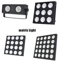 Redsun Brightness - Juego de 16 Luces LED RGB 4 en 1 de 10 W, Proyección de Matriz DMX, IP33, 4x4 BlinderLight para Equipos de DJ, Luces de Escenario LED