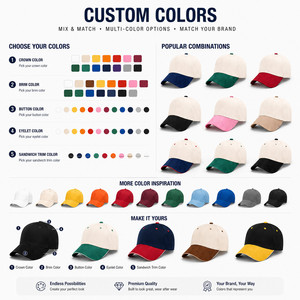 Custom Logo 6-Panel Baseball Cap Structured Fit Contrast Visor Camo Leopard Premium Cotton Wholesale Adjustable <b>Sun</b> <b>Hat</b> - Product Image 3