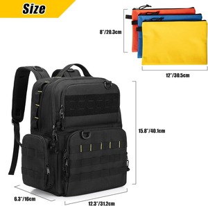 Electrician Repairman Tactical Work Tool Bag Heavy-Duty Tool Storage Bag <b>Backpack</b> with Padded Shoulder - Product Image 5