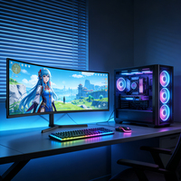 Moniteur de jeu incurvé ultra-large 34 pouces 2K 180Hz 1ms sans cadre 21:9, 99% SRGB, haute luminosité, écran LCD de bureau