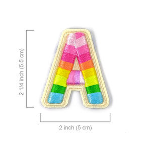 Tela de lona cosida con parche de letras para pantalones y chaquetas - Product Image 1