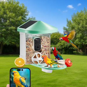 DB ตัวป้อนนกพลังงานแสงอาทิตย์แบบติดแขวนกันน้ำความละเอียด2K HD พร้อมคุณสมบัติการระบุสายพันธุ์ - Product Image 2