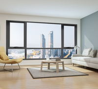 Ventanas francesas de aluminio de estilo colonial australiano moderno As2047 rejillas de ventanas francesas residenciales mosquitera puertas coloniales