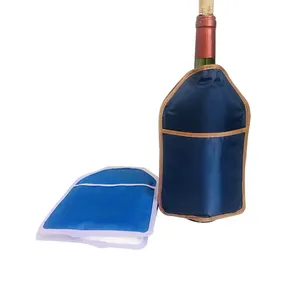 Basit ve zarif fabrika buz torbası yalıtımlı şarap şişe soğutucu çanta şarap buz paketi