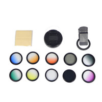 Support universel pour smartphone avec griffe froide, extension supérieure et adaptateur de filtre d'objectif 37 mm/17 mm, support de vlog en aluminium pour téléphone