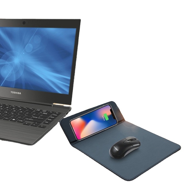 Foldable 10W & 15W Fast Input Wireless Charging Mouse Pad for Computer & Phone QI Compatible Gaming Desk Office Desk Mat