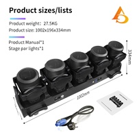 Professioneller 5x120W Moving Head Beam Light Vollfarbiger LED-Beam Moving Head Lichtbalken