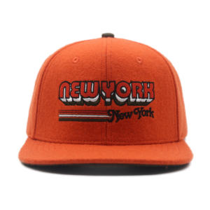 Casquettes Snapback en laine Melton à 6 panneaux avec logo personnalisé ODM TCAP Chine - Product Image 2