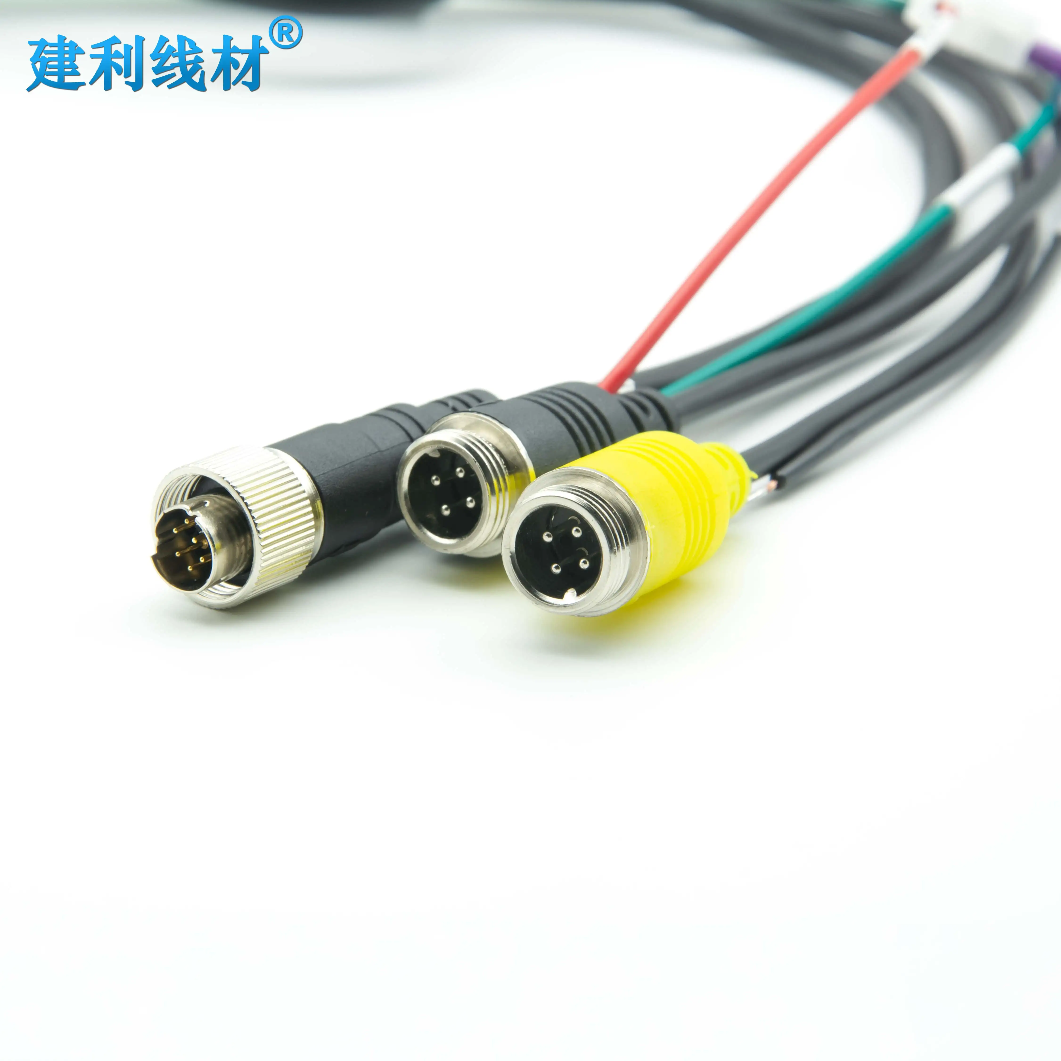 8Pin New S-Video to Twins 4Pin Aviation Cable for Vehicle Camera System - Multi-channel Transmission  Noise-Free Connectivity