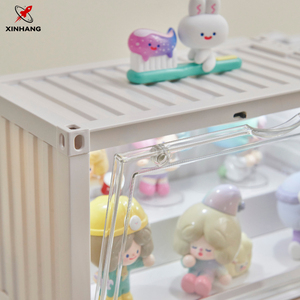 Xinhang kotak Display Gambar Koleksi secara magnetis alat-free Setup Mystery Box Organizer mainan warna-warni wadah penyimpanan