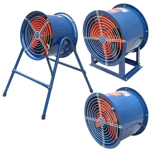 Tubo Cilíndrico Industrial portátil de 220v, a prueba de explosiones, Ventilación de escape, refrigeración de alta temperatura, ventiladores de flujo axial de CA