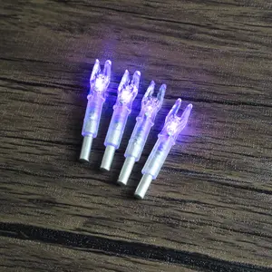 Automatic LED Lighted Nocks ID 6.2mm/.244Inch Archery Hunting Arrow Plastic Nocks For Target Shooting Practice