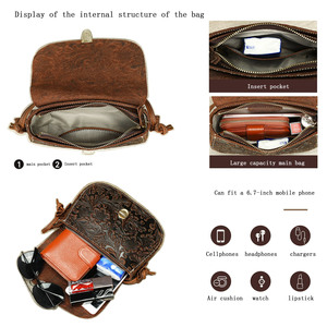 Bolso de Mano de Piel de Vaca de Primera Capa con Estampado de Cocodrilo, Bolso de Mujer de Cuero Genuino de Gran Capacidad - Product Image 3