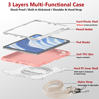 Étui de tablette robuste de qualité professionnelle à 3 couches avec support multi-angles pour iPad Air 11 M3 M4