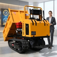 Nuovo Mini Dumper Elettrico a Batteria 2026 - Dumper Cingolato Compatto da Giardino con Cingoli in Gomma, Capacità 500kg, 800kg, 1000kg