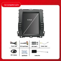 Autoradio 9,7 pouces pour tableau de bord de Toyota Prado 2002-2009 Haut de gamme avec bouton Tablette Android Cadre Accessoires intérieurs